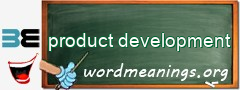 WordMeaning blackboard for product development